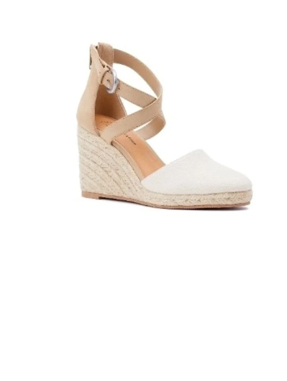 Time and Tru Espadrille Platform Footbed Sandals Natural Size 7 New